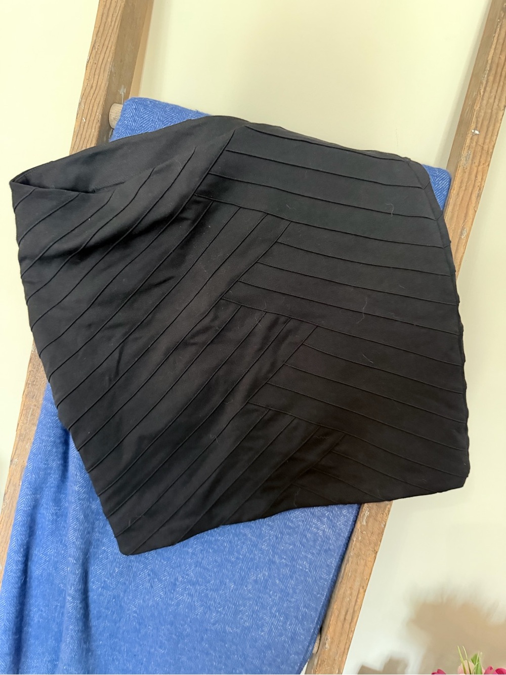Cato Black Asymmetrical Mini Skirt